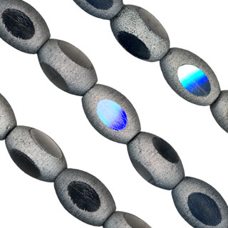 23x12mm Oval Asteroid Glass Bead 8