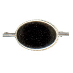 25x18mm Milled Edged Brooch Sterling Silver