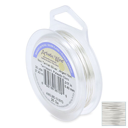26ga(0.4mm) Artistic Wire 27m: Tarn-Resist Silver