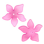 100g Acrylic Flower 27mm: Pink Matte