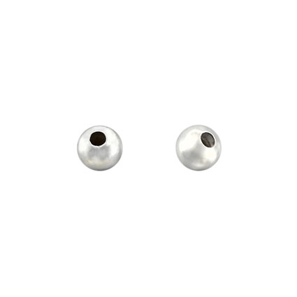 2.4mm Beads Silver plated