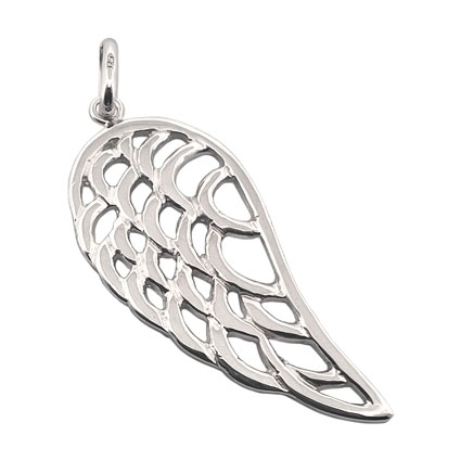 33x16mm Lg.Open Angel Wing Sterling Silver Pendant