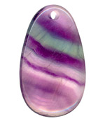 35x60mm Plain Teardrop Pendant Fluorite