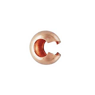 3mm Crimp Cover ROSE Gold Filled