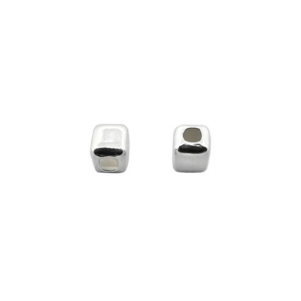 3mm Cube Beads Sterling Silver