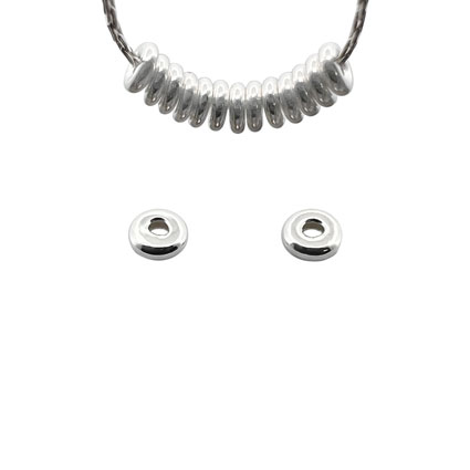 3mm Donut Bead Sterling Silver
