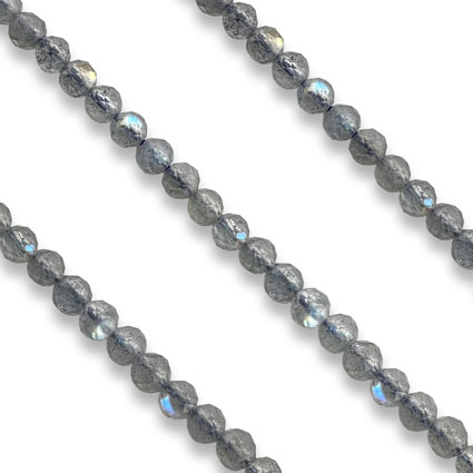 3mm Round Facet Labradorite Beads String