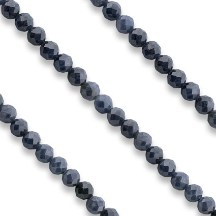 3mm Round Facet Sapphire Beads String