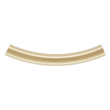 3.0x25mm Plain Curved Tube Gold Filled