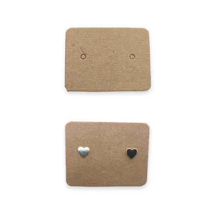 3x4cm Earring Cards Plain Kraft