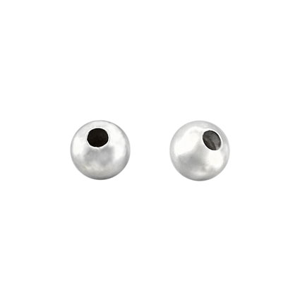 4mm Beads Silver plated
