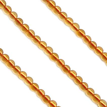 4mm Citrine Beads Loose Bead String