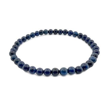 4mm Round Lapis Lazuli Elastic Bracelet