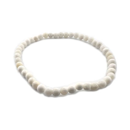4mm Round Mother of Pearl Elastic Bracelet