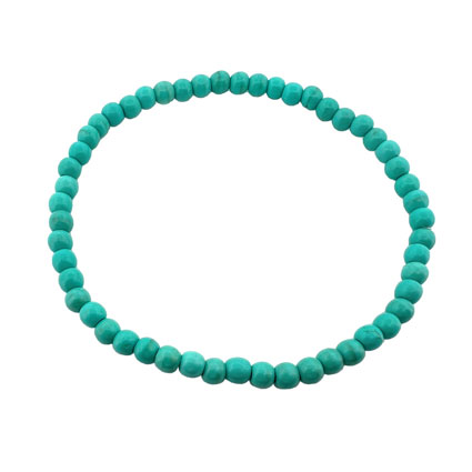 4mm Round Turquoise Elastic Bracelet