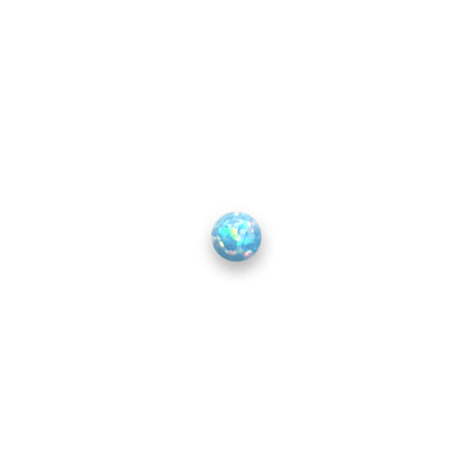 4mm Lab-Grown Opal Cabochons: Cornflower Blue