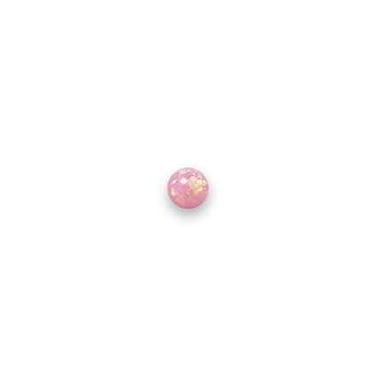 4mm Lab-Grown Opal Cabochons: Pink Opal