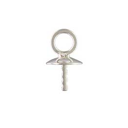 4mm Cup & Notched Peg Drop Sterling Silver