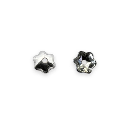 4mm Flower Bead Cap Sterling Silver