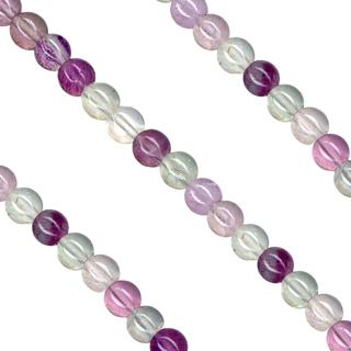 4mm Fluorite Round Beads String -16"