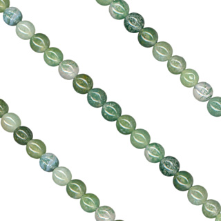 4mm Green Moss Loose Bead String