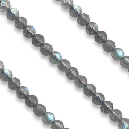 4mm Round Facet Labradorite Beads String