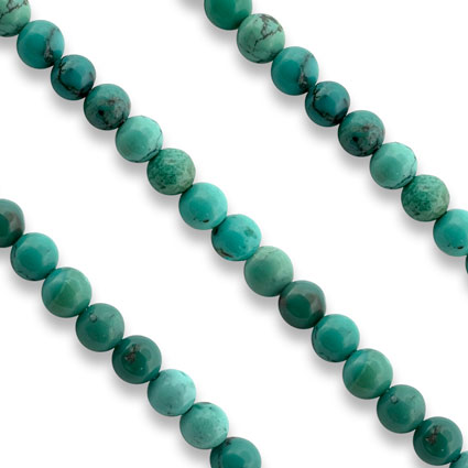 4mm Round Turquoise Natural Beads String