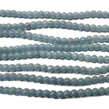 4mm Angelite Loose Bead String