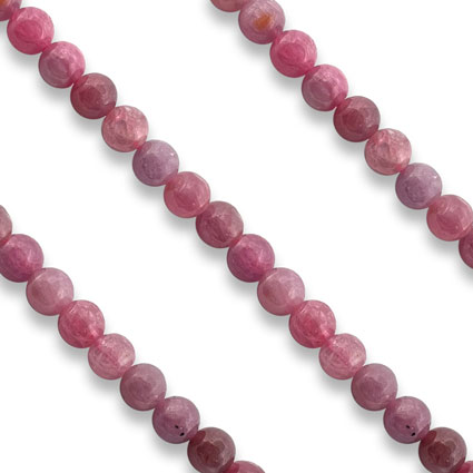 4mm Round Ruby Beads String