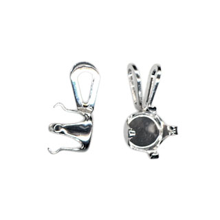 6mm Snap Tite Pendant (4prong) Sterling Silver