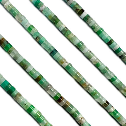 4x2mm Australian Chrysoprase Heishi Disc Beads 16