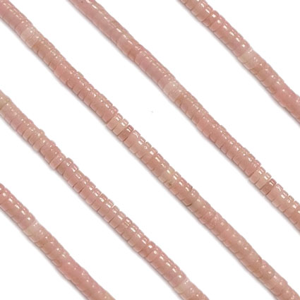 4x2mm Pink Opal Heishi Disc Beads 16