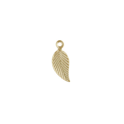 10mm Leaf Charm Gold Filled
