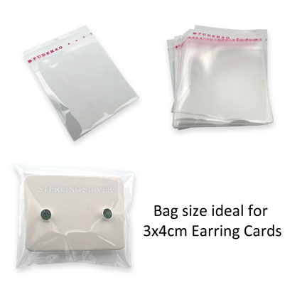 5x5cm Self Seal OPP Crystal Clear Poly Bags