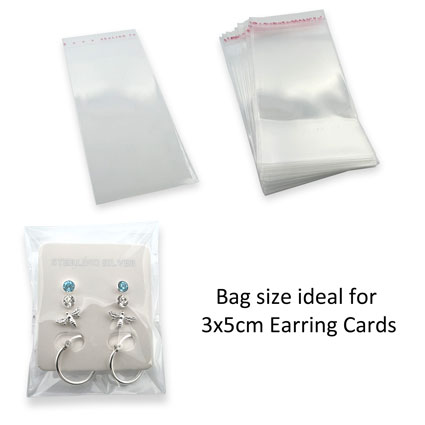 5x8.5cm Self Seal OPP Crystal Clear Poly Bags