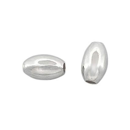 5x8mm Oval Beads Sterling Silver