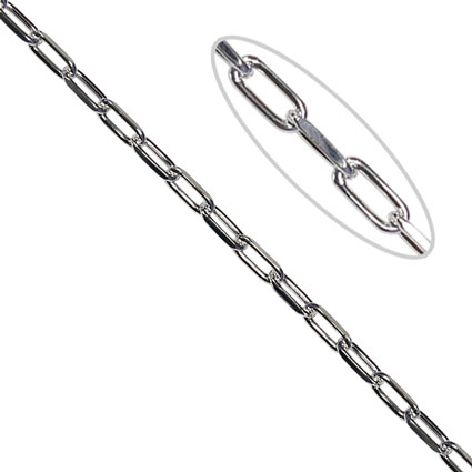 Diamond Cut Long Link Cable 60 Chain Sterling Silver