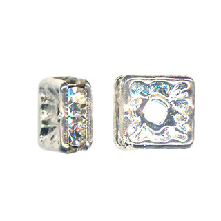 6mm Square Crystal Rondelle Beads SP