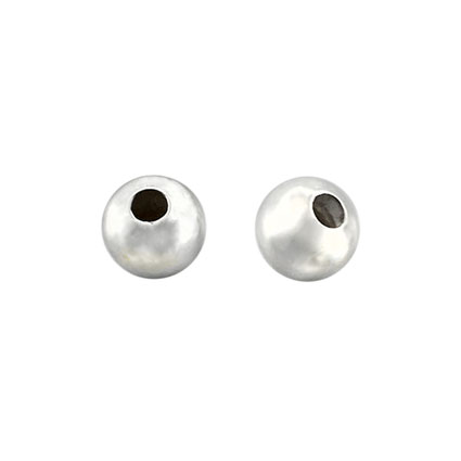 6.4mm Beads Silver plated