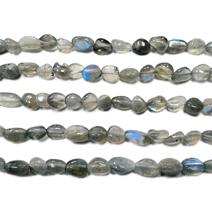 6-8mm Labradorite Pebble Nugget Bead 16