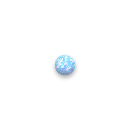 6mm Lab-Grown Opal Cabochons: Cornflower Blue