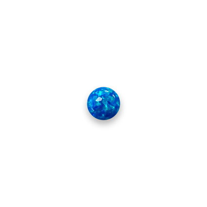 6mm Lab-Grown Opal Cabochons: Pacific Blue