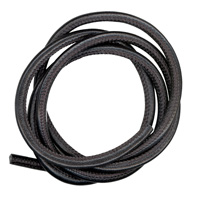 6mm Stitched Nappa Leather Cord Black