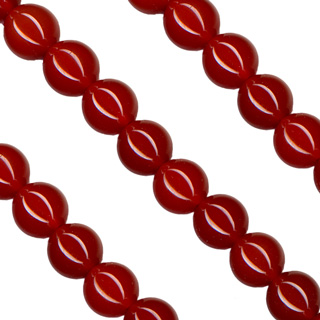 6mm Carnelian Round Beads String - 16"