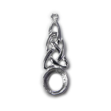 6mm Celtic Pedant Setting Sterling Silver