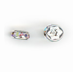 8mm Rhinestone Rondelle Beads SP: Crystal AB