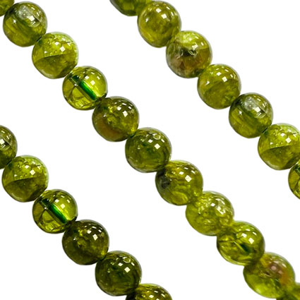 6mm Peridot Beads String AB Grade -16