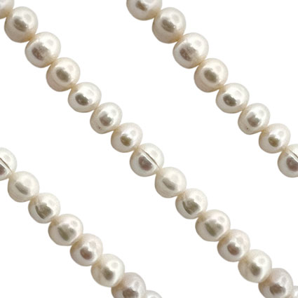 FWP 6mm Round Beads: White/Cream