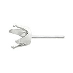6mm Snap-in Earstud (4-prong) Sterling Silver