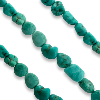 7-10mm Nugget Turquoise Natural Beads String